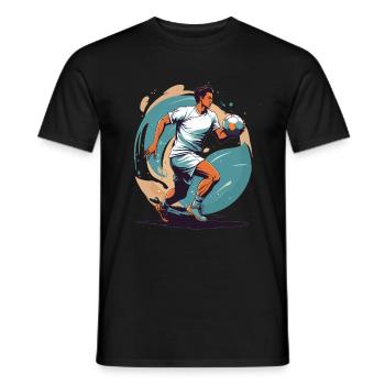 Handball Player Streetwear Iconic Style Design - Men's T-Shirt - black - Front - AI Model Male 178 light (178cm)
