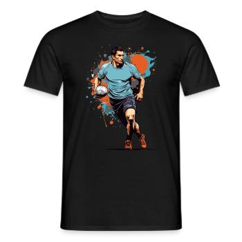 Handball Player Streetwear Iconic Style - Men's T-Shirt - black - Front - AI Model Male 178 light (178cm)