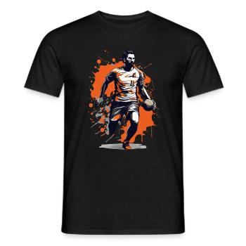 Handball Player Streetwear Iconic Style - Men's T-Shirt - black - Front - AI Model Male 178 light (178cm)