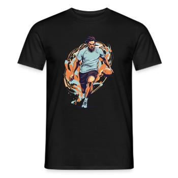 Handball Player Streetwear Iconic Style - Men's T-Shirt - black - Front - AI Model Male 178 light (178cm)