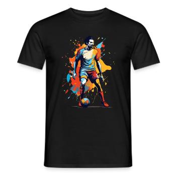 Football Aesthetic Streetwear Iconic Design - Men's T-Shirt - black - Front - AI Model Male 178 light (178cm)