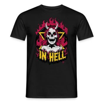 Female Devil - Hell, Skull, Totenkopf - Männer T-Shirt - Schwarz - Vorne - AI Model Male 178 light (178cm)