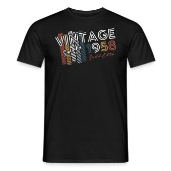 66ème Anniversaire Millésime Septembre 1958 Cru 58 - T-shirt homme - noir - Devant - AI Model Male 178 light (178cm)