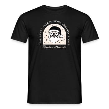 Weihnachtsbücher Dark Romance Reader - Männer T-Shirt - Schwarz - Vorne - AI Model Male 178 light (178cm)