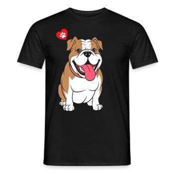 Bouledogue - T-shirt homme - noir - Devant - AI Model Male 178 light (178cm)