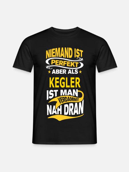KEGLER - Männer T-Shirt - Schwarz