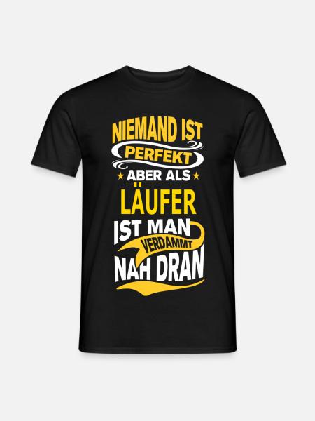 LÄUFER - Männer T-Shirt - Schwarz