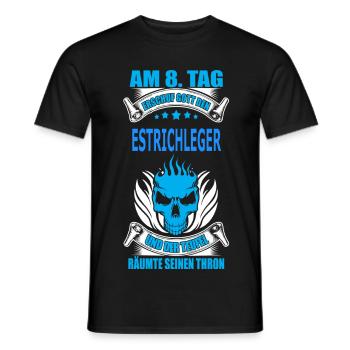 ESTRICHLEGER - Männer T-Shirt - Schwarz - Vorne - AI Model Male 178 light (178cm)