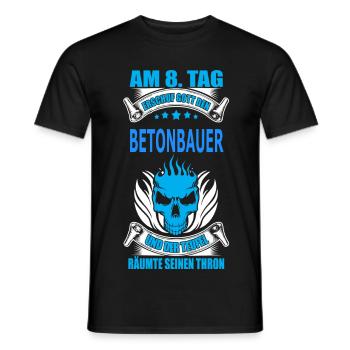 BETONBAUER - Männer T-Shirt - Schwarz - Vorne - AI Model Male 178 light (178cm)
