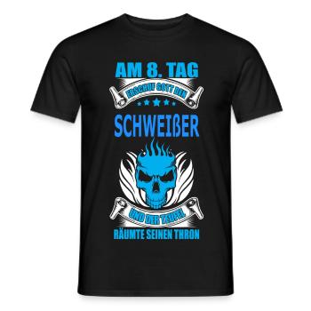 SCHWEIßER - Männer T-Shirt - Schwarz - Vorne - AI Model Male 178 light (178cm)
