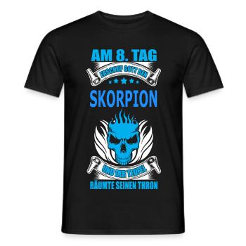 SKORPION - Männer T-Shirt - Schwarz - Vorne - AI Model Male 178 light (178cm)