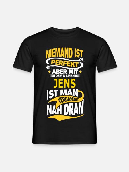 JENS - Männer T-Shirt - Schwarz