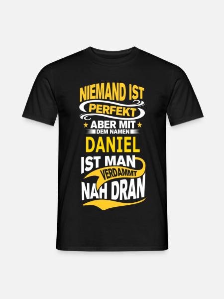 DANIEL - Männer T-Shirt - Schwarz
