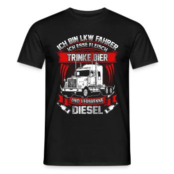 Ich bin LKW Fahrer - Männer T-Shirt - Schwarz - Vorne - AI Model Male 178 light (178cm)