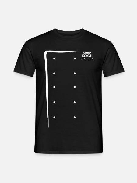 Kochjacke chefkoch hobbykoch köchin 5sterne kochen - Männer T-Shirt - Schwarz