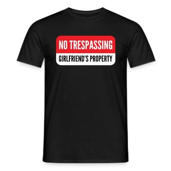 Property of my girlfriend - Men's T-Shirt - black - Front - AI Model Male 178 light (178cm)