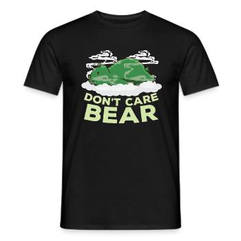 Ours Kiffen Relax Dont Care Bear - T-shirt homme - noir - Devant - AI Model Male 178 light (178cm)