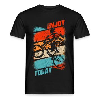 BMX - Carpe Diem - cycling - MTB - Men's T-Shirt - black - Front - AI Model Male 178 light (178cm)