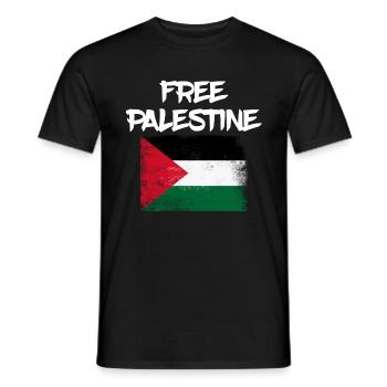 free palestine palestine - T-shirt homme - noir - Devant - AI Model Male 178 light (178cm)