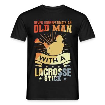 Lacrosse Großvater - Männer T-Shirt - Schwarz - Vorne - AI Model Male 178 light (178cm)