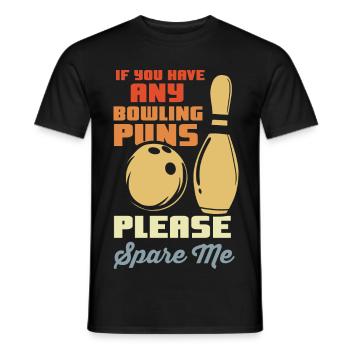 Bowler Witz - Männer T-Shirt - Schwarz - Vorne - AI Model Male 178 light (178cm)