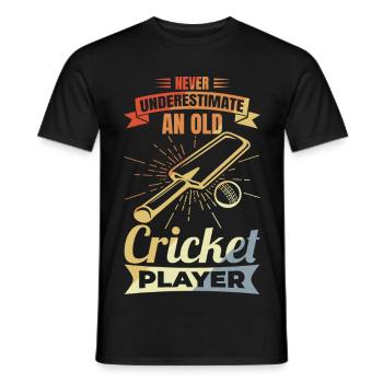 Cricket Grandfather - Men's T-Shirt - black - Front - AI Model Male 178 light (178cm)