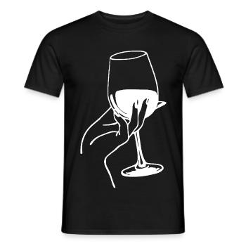 Amateur de vin blanc - T-shirt homme - noir - Devant - AI Model Male 178 light (178cm)