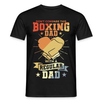 Boxer Papa - Männer T-Shirt - Schwarz - Vorne - AI Model Male 178 light (178cm)