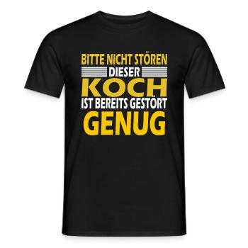 Gestörter Koch Kochmütze Kochkunst Geschenk - Männer T-Shirt - Schwarz - Vorne - AI Model Male 178 light (178cm)