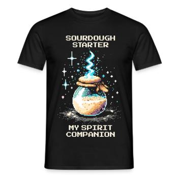 Sourdough: My soul mate | Baking bread - Men's T-Shirt - black - Front - AI Model Male 178 light (178cm)
