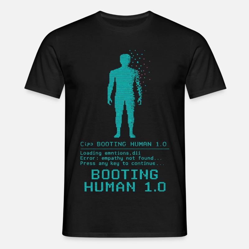 Booting Human 1.0 Empathy Error - Männer T-Shirt - Schwarz