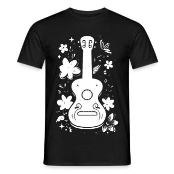 Ukulele Graphics - Men's T-Shirt - black - Front - AI Model Male 178 light (178cm)