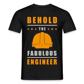 Fabelhafter Ingenieur Helm - Männer T-Shirt - Schwarz - Vorne - AI Model Male 178 light (178cm)