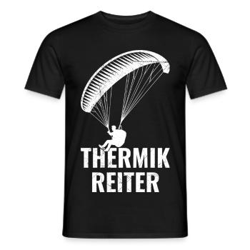 Parapente THERMIK REITER Drôle - T-shirt homme - noir - Devant - AI Model Male 178 light (178cm)