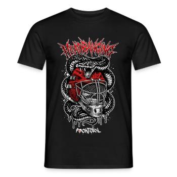 Serpent et Masque de Hockey - T-shirt homme - noir - Devant - AI Model Male 178 light (178cm)