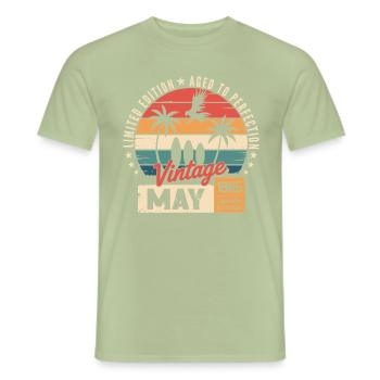 Special anniversary with this design May 1985 - Men's T-Shirt - sage - Front - AI Model Male 178 light (178cm)
