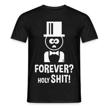Bräutigam: Forever? Holy Shit! (Hochzeit JGA / W) - Männer T-Shirt - Schwarz - Vorne - AI Model Male 178 light (178cm)
