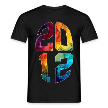 14 JAHRE ALT 2012 14. GEBURTSTAG - Männer T-Shirt - Schwarz - Vorne - AI Model Male 178 light (178cm)