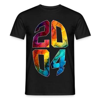 22 JAHRE ALT 2004 22. GEBURTSTAG - Männer T-Shirt - Schwarz - Vorne - AI Model Male 178 light (178cm)