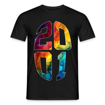 25 JAHRE ALT 2001 25. GEBURTSTAG - Männer T-Shirt - Schwarz - Vorne - AI Model Male 178 light (178cm)