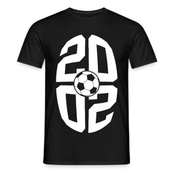 24 ANS NÉ EN 2002 FOOTBALL 24E ANNIVERSAIRE - T-shirt homme - noir - Devant - AI Model Male 178 light (178cm)