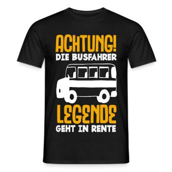 Busfahrer Legende Geht In Rente - Männer T-Shirt - Schwarz - Vorne - AI Model Male 178 light (178cm)