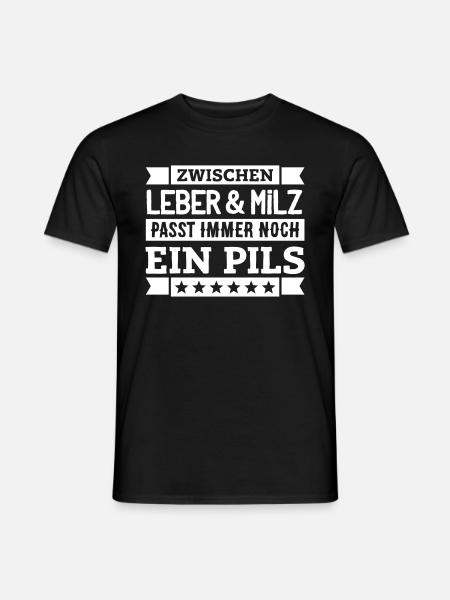 Ein Pils geht immer! - Männer T-Shirt - Schwarz