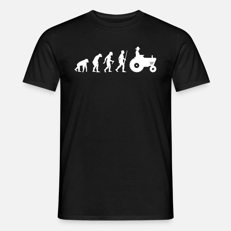 Farmer Evolution - Männer T-Shirt - Schwarz
