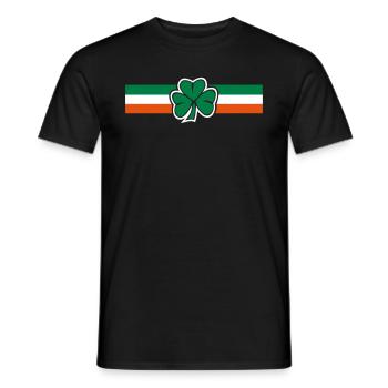ireland clover flag - Männer T-Shirt - Schwarz - Vorne - AI Model Male 178 light (178cm)