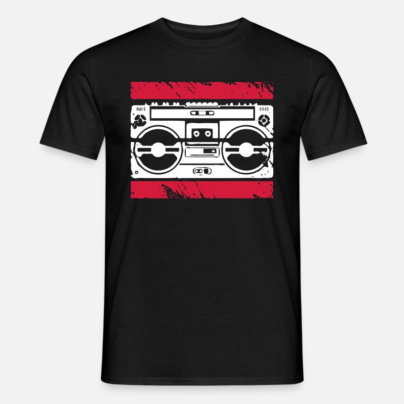 Ghettoblaster Logo - Männer T-Shirt - Schwarz