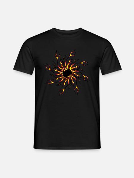 Fire flames fireball - Men's T-Shirt - black