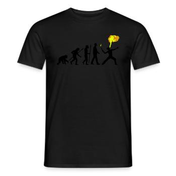 feuerschlucker_072016_b_3c - Männer T-Shirt - Schwarz - Vorne - AI Model Male 178 light (178cm)