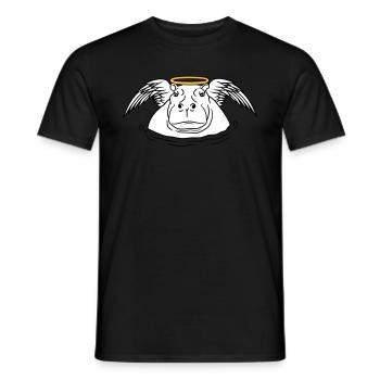 engel lieb gut fluegel heiligenschein ri - Männer T-Shirt - Schwarz - Vorne - AI Model Male 178 light (178cm)