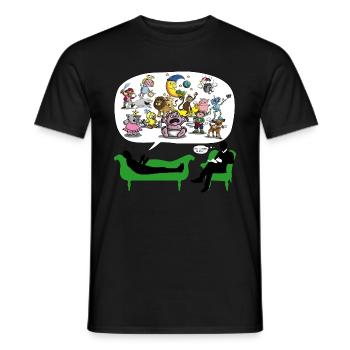 therapeut_psychologe_10201603 - Männer T-Shirt - Schwarz - Vorne - AI Model Male 178 light (178cm)